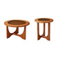 Table basse ou table d'appoint avec plateau en verre, pieds croisés noirs, table de cocktail