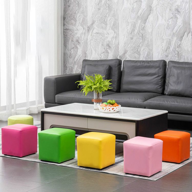 Modern Leather Standard Solid Color Stain Resistant Standard for Drawing Room Clearhalo 'furn' 'furn_ottomans_poufs' 'Furniture' 'Living Room Furniture' 'Ottomans & Poufs' 'ottomans_poufs' 1200x1200_3dface05-348a-4397-aaba-6bac8fcc652b