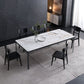 家のための4本の脚の焼結された石のテーブルを備えた金属の現代的な長方形のダイニングテーブル