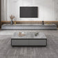 Console multimediale in finto legno Console TV grigia contemporanea con cassetti