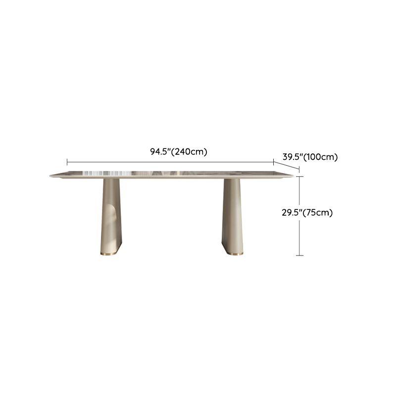 Nordic Style 1/4/5/7 Pieces Furniture Rectangle Stone Dining Table Set in White Clearhalo 'Dining Room Sets' 'Dining Tables & Seating' 'dining_room_set' 'furn' 'furn_dining_room_set' 'Furniture' 'Kitchen & Dining Furniture' 1200x1200_3dfedb62-b60b-4191-947d-9c9574dc0668