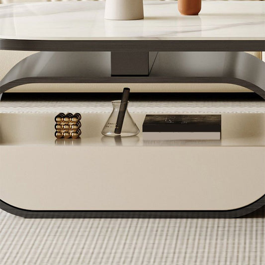 Tavolo da cocktail glam da 15 "H tavolo da cocktail in pietra ovale