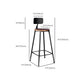 Contemporary Style Counter Stool Living Room Bar Stool with Metal Base Clearhalo 'Bar Furniture' 'Bar Stools' 'bar_stools' 'furn' 'furn_bar_stools' 'Furniture' 'Kitchen & Dining Furniture' 1200x1200_3dff4b9d-a9af-492d-aa16-a29023cb033f