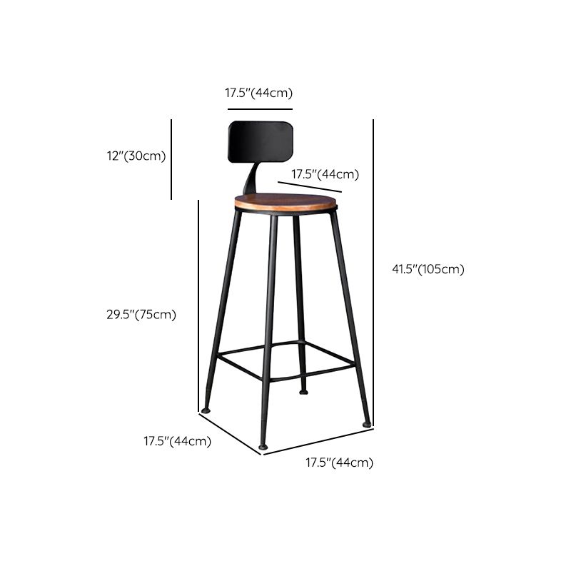 Contemporary Style Counter Stool Living Room Bar Stool with Metal Base Clearhalo 'Bar Furniture' 'Bar Stools' 'bar_stools' 'furn' 'furn_bar_stools' 'Furniture' 'Kitchen & Dining Furniture' 1200x1200_3dff4b9d-a9af-492d-aa16-a29023cb033f