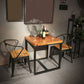 Industrial Indoor Dining Table Brown Wood Top Table with Metal Frame Clearhalo 'Dining Tables & Seating' 'Dining Tables' 'dining_table' 'furn' 'furn_dining_table' 'Furniture' 'Kitchen & Dining Furniture' 1200x1200_3e00f0c6-2d7c-4642-abfc-33a0fe3040ad