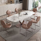 Glam Style Rectangle Sintered Stone Dining Set 1/4/5/7 Pieces Dining Set for Dining Areas Clearhalo 'Dining Room Sets' 'Dining Tables & Seating' 'dining_room_set' 'furn' 'furn_dining_room_set' 'Furniture' 'Kitchen & Dining Furniture' 1200x1200_3e011147-d198-4d2b-aef9-27e31ded2556