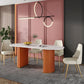 Glam Style Oval Table Sintered Stone Table with Metal Legs for Home Clearhalo 'Dining Tables & Seating' 'Dining Tables' 'dining_table' 'furn' 'furn_dining_table' 'Furniture' 'Kitchen & Dining Furniture' 1200x1200_3e020cb7-3676-48d3-b34e-edad28d21a53
