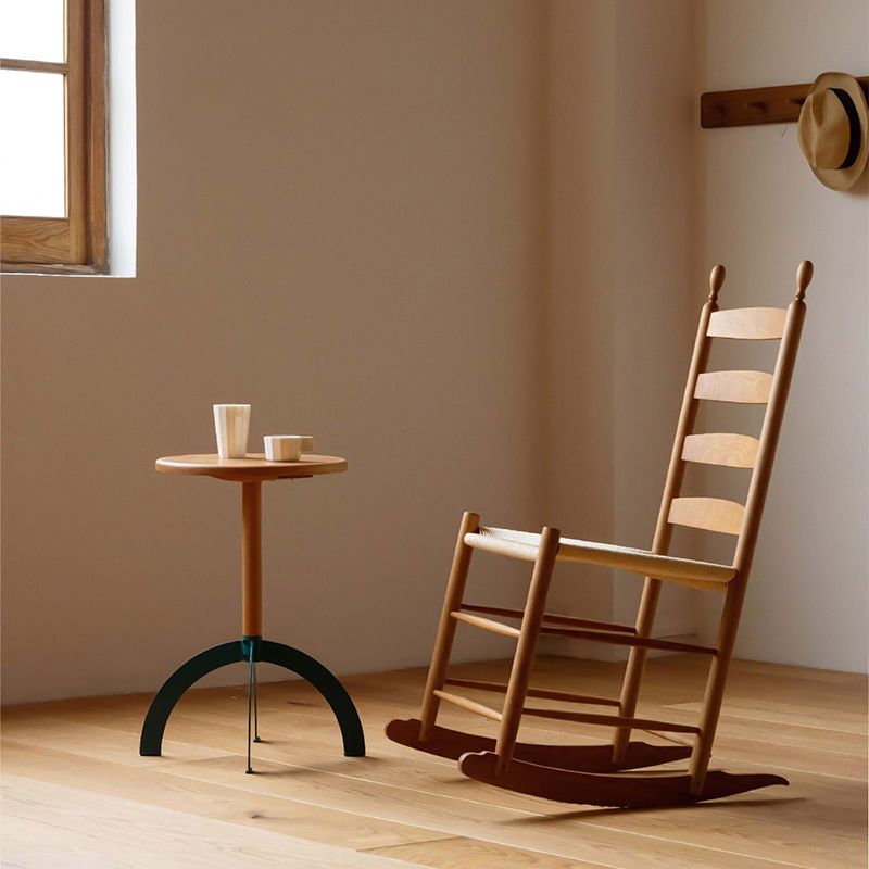 Industrial Solid Wood Round Sofa Side Accent Table with Metal Base Clearhalo 'Coffee & Accent Tables' 'End & Side Tables' 'end_side_tables' 'furn' 'furn_end_side_tables' 'Furniture' 'Living Room Furniture' 1200x1200_3e02c906-038a-4324-9d0d-77864ae7cfcd