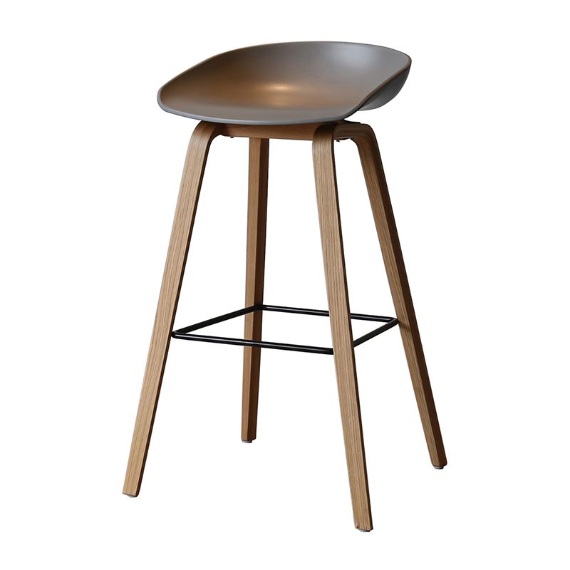 Scandinavia Style Bar Stool Wooden Legs PP Bucket Seat for Counter Bar Clearhalo 'Bar Furniture' 'Bar Stools' 'bar_stools' 'furn' 'furn_bar_stools' 'furniture_bar_stools' 'Kitchen & Dining Furniture' 'kitchen&dining_furn' 'kitchen' 'kitchen_furn' Furniture' 1200x1200_3e05f1c9-e081-4456-9e21-16fe072dd300