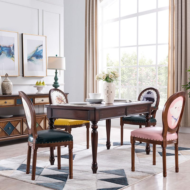 Rectangle Mid-Century Dining Site Table Rubberwood Solid Wood Dinette Table with 4-foot Clearhalo ' dining_table' 'Dining Tables & Seating' 'Dining Tables' 'furn' 'furn_dining_table' 'Furniture' 'furniture_dining_table' 'Kitchen & Dining Furniture' 'kitchen&dining_furn' 'kitchen' 'kitchen_dining_table' 1200x1200_3e088a30-0e69-4d5b-a147-e1bbb1c68621