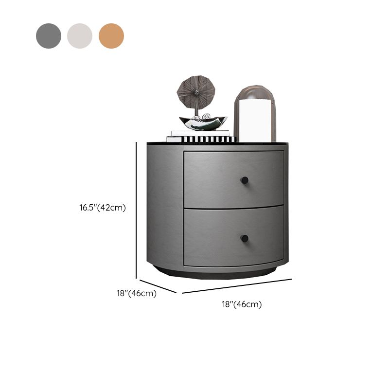 Modern Accent Table Nightstand Stone/Glass Nightstand with 2 Drawers Clearhalo 'Bedroom Furniture' 'furn' 'furn_night_stand' 'Furniture' 'night_stand' 'Nightstands' 1200x1200_3e08acf2-20a1-416f-bed1-31566baa3ca1