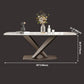 Metal Traditional Luxury Rectangle Dining Table Sintered Stone Table with Pedestal Clearhalo ' dining_table' 'Dining Tables & Seating' 'Dining Tables' 'furn' 'furn_dining_table' 'Furniture' 'furniture_dining_table' 'Kitchen & Dining Furniture' 'kitchen&dining_furn' 'kitchen' 'kitchen_dining_table' 1200x1200_3e0b27f6-b0cc-4aff-80e0-9e4850578665