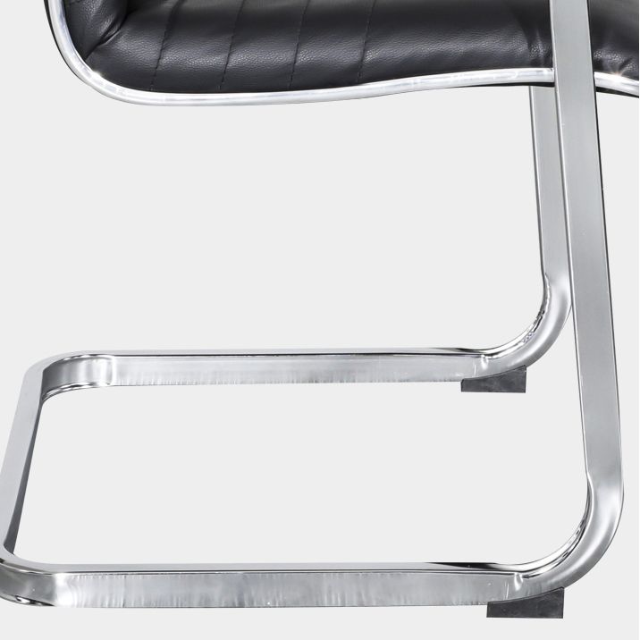 Silla de cuero de la oficina de la oficina de armas fijo contemporánea para la oficina