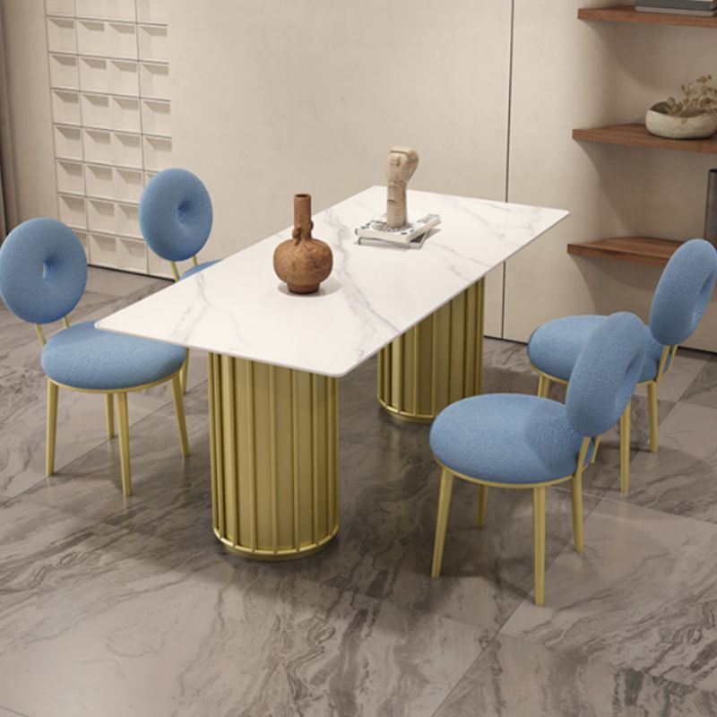 Glam Stone Furniture 1/5 Pcs Standard Height Dining Room Furniture Set for Home Clearhalo 'Dining Room Sets' 'Dining Tables & Seating' 'dining_room_set' 'furn' 'furn_dining_room_set' 'Furniture' 'Kitchen & Dining Furniture' 1200x1200_3e0cabbb-2c2a-4aa2-b5ee-91b63bb48bd9