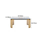 Rectangle White Top Dining Table Traditional Luxury Dining Table with Gold Frame