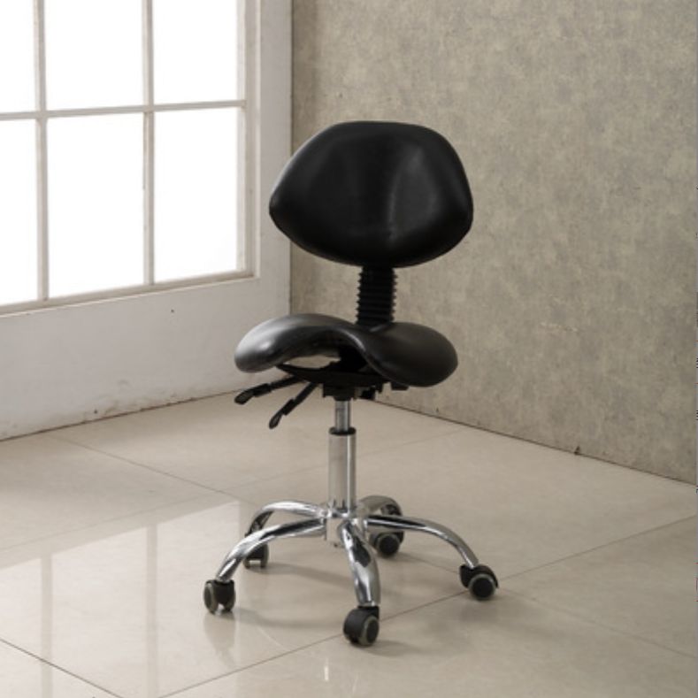 Modern Desk Chair with Wheels Leather Desk Chair in White/Black Clearhalo 'furn' 'furn_office_chair' 'Furniture' 'Office Chairs' 'Office Furniture' 'office_chair' 1200x1200_3e0f154e-945c-4b8a-9d99-1a567474a38c