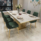 Glam Sintered Stone Top White Dining Table Rectangle Standard Dining Table with Pedestal Base Clearhalo ' dining_table' 'Dining Tables & Seating' 'Dining Tables' 'furn' 'furn_dining_table' 'Furniture' 'furniture_dining_table' 'Kitchen & Dining Furniture' 'kitchen&dining_furn' 'kitchen' 'kitchen_dining_table' 1200x1200_3e0fe22c-bbfc-4aa4-9970-6717a61b1261