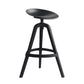 Modern Indoor Bar & Counter Stool Low Back Plastic Footrest Dining Stool