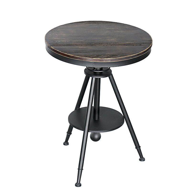 Moderne stijl ronde massief houten dinerset 1/2/3/4/5 stukken eetgelegenheid set