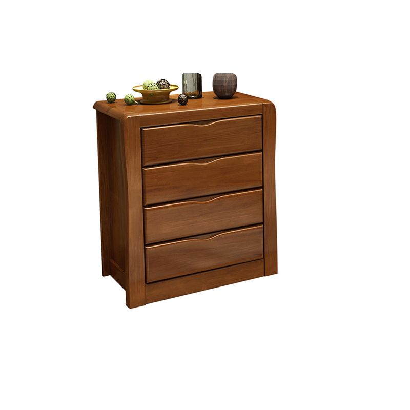 Mid-Century Modern Accent Chest with Drawers in Brown Rubberwood Clearhalo 'Cabinets & Chests' 'cabinets_chests' 'furn' 'furn_cabinets_chests' 'Furniture' 'Living Room Furniture' 1200x1200_3e12afde-75ef-4876-bf29-d66603761ee9