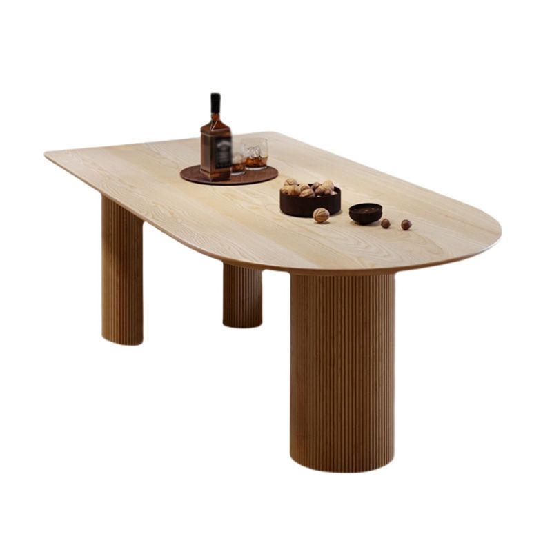 Free Form Dining Table Pinewood Table Contemporary with 3 Legs Clearhalo ' dining_table' 'Dining Tables & Seating' 'Dining Tables' 'furn' 'furn_dining_table' 'Furniture' 'furniture_dining_table' 'Kitchen & Dining Furniture' 'kitchen&dining_furn' 'kitchen' 'kitchen_dining_table' 1200x1200_3e12cd57-1618-475b-956d-30d554a35cf7