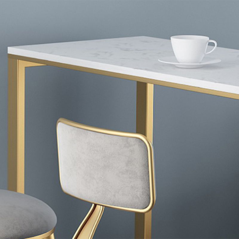 Mesa de bar Glam de mármol sintético, mesa de mostrador rectangular de 1/2/3 piezas