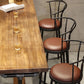 Industrial Bar-height Table Solid Wood Top Bistro Pub Table for Patio Use
