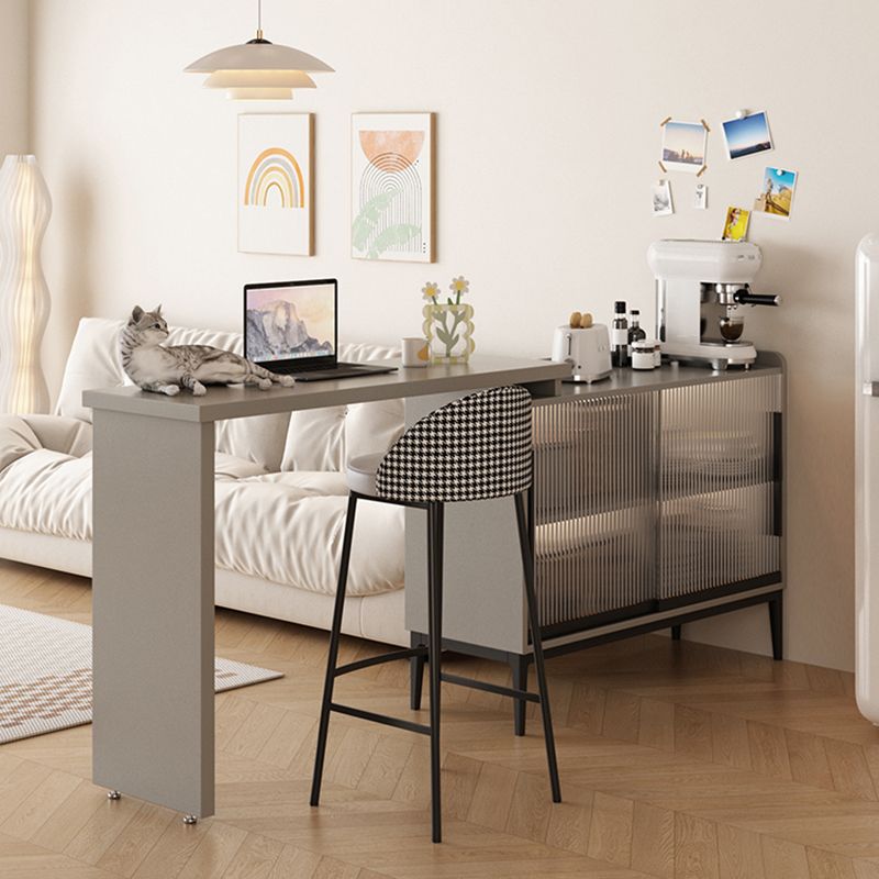 Table de tabouret de bar rectangulaire en bois Modem & Contemporary pour le salon