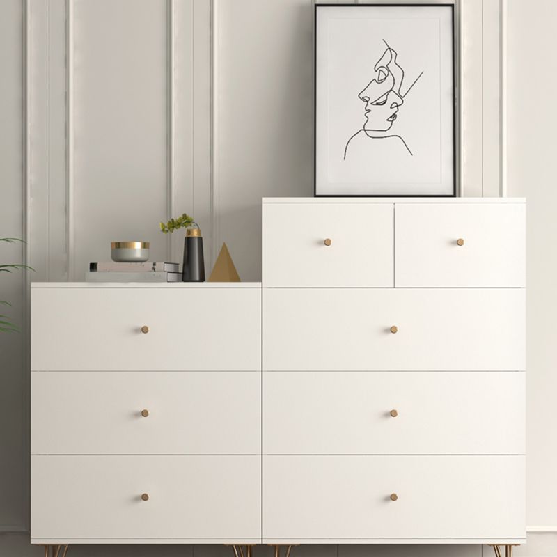 Weiße, moderne Kommode aus Holz für Schlafzimmer, 39,9 cm breit