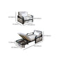 Sofa contemporain de 30 "de large oreiller gris futon inclus canapé-lit de rangement
