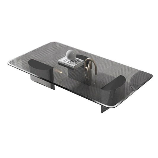 Mesa de café de un solo café de vidrio mesa de cóctel redondo tropical con 3 piernas