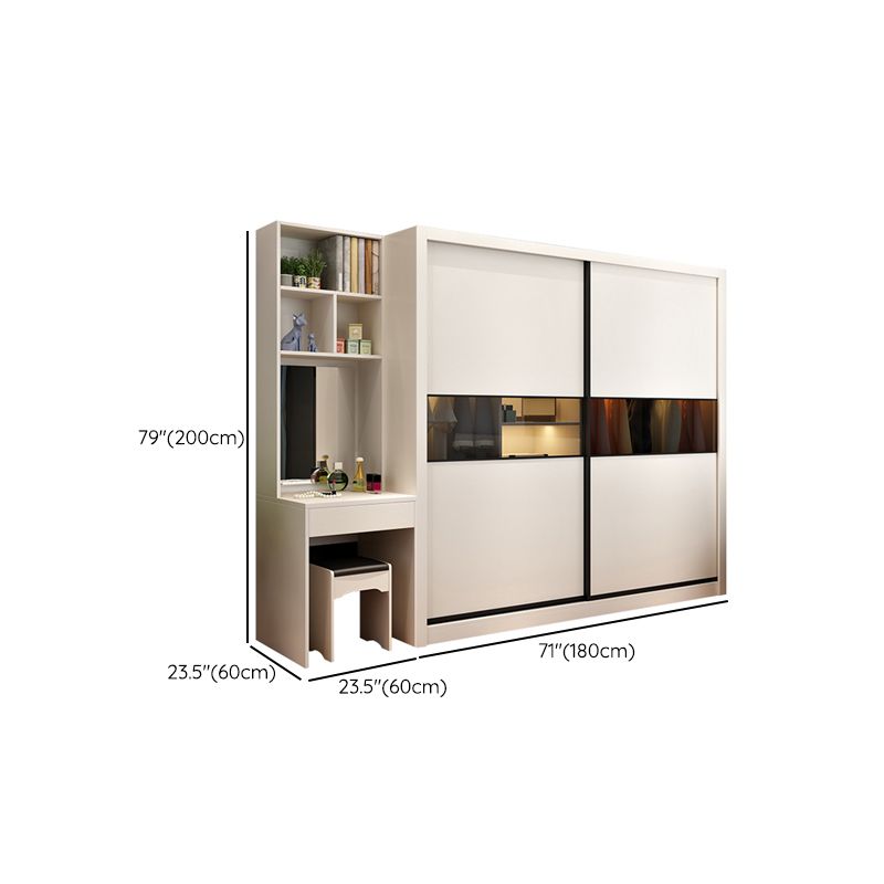 Contemporary Home Engineered Wood Wardrobe Freestanding Wardrobe Closet Clearhalo 'Armoires & Wardrobes' 'armoires_wardrobes' 'Bedroom Furniture' 'furn' 'furn_armoires_wardrobes' 'Furniture' 1200x1200_3e17c7f9-5df7-4cfe-b485-4636b70e6a4e