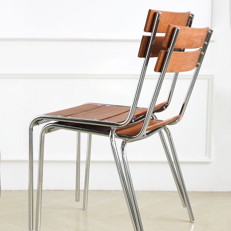 Sala da pranzo gamba d'argento contemporanea apertura sedia da pranzo senza bracciole