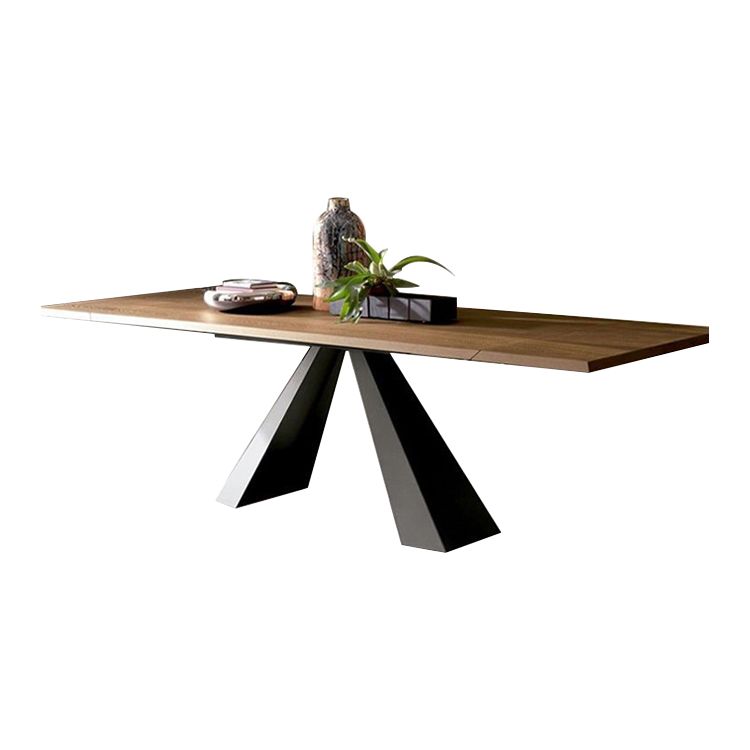 Solid Wood Top Dining Table Black Pedestal Base Dining Table Clearhalo ' dining_table' 'Dining Tables & Seating' 'Dining Tables' 'furn' 'furn_dining_table' 'Furniture' 'furniture_dining_table' 'Kitchen & Dining Furniture' 'kitchen&dining_furn' 'kitchen' 'kitchen_dining_table' 1200x1200_3e19f565-2c01-4a38-bf7c-baa8bf6b5fb1