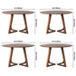 Round Ash Wood Dining Table Modern Solid Wood Table with Metal Double Pedestal Clearhalo ' dining_table' 'Dining Tables & Seating' 'Dining Tables' 'furn' 'furn_dining_table' 'Furniture' 'furniture_dining_table' 'Kitchen & Dining Furniture' 'kitchen&dining_furn' 'kitchen' 'kitchen_dining_table' 1200x1200_3e1ad0c1-58ce-4f1e-b83a-7e86269ac802