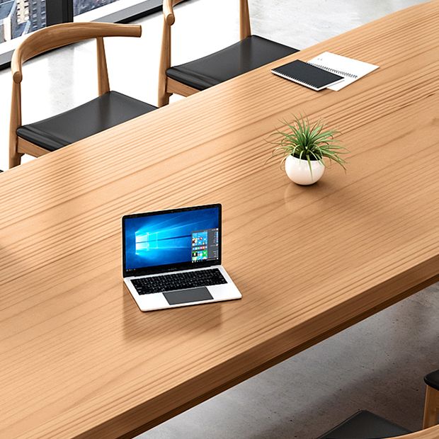 Moderna mesa de comedor de caballete ovalado Muebles de cocina para el hogar de madera maciza muebles