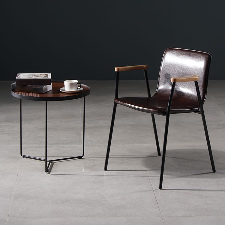 Industrial Style Dining Chairs Kitchen Arm Side Chairs with Metal Legs Clearhalo ' kitchen&dining_furn' 'Dining Chairs' 'Dining Tables & Seating' 'dining_chair' 'furn' 'furn_dining_chair' 'Furniture' 'furniture_dining_chair' 'Kitchen & Dining Furniture' 'kitchen' 1200x1200_3e1bb30e-7de4-452a-b2a1-3d043ae1d712