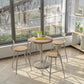 1/2/3/5 Pieces Stools Set Industrial Chrome Metal Pub Table Set for Small Places Clearhalo 'Bar Furniture' 'furn' 'furn_home_bar_bar_sets' 'Furniture' 'Home Bars & Bar Sets' 'home_bar_bar_sets' 'Kitchen & Dining Furniture' 1200x1200_3e1bcf51-1b81-4920-80e2-783d56ecb53d