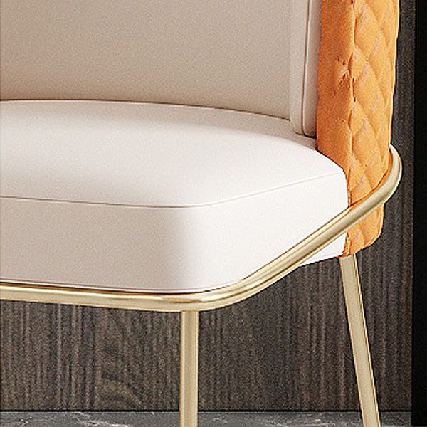 Glam Metal Dining Room Chair Faux Leather Dining Chairs for Home Use Clearhalo 'Dining Chairs' 'Dining Tables & Seating' 'dining_chair' 'furn' 'furn_dining_chair' 'Furniture' 'Kitchen & Dining Furniture' 1200x1200_3e1c59ea-f9f8-4680-91ca-16b42e32a651