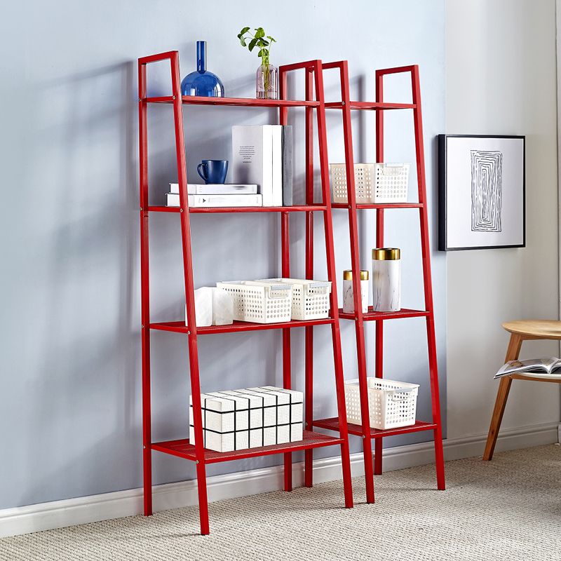 Modern Metal Ladder Bookshelf Vertical Open Bookshelf for Living Room Clearhalo 'Bookcases' 'furn' 'furn_bookcases' 'Furniture' 'furniture_bookcases' 'Office Furniture' 1200x1200_3e1c9efb-222a-4ab7-a2f5-7cd1efc226fd