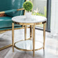 Contemporary Style Round Side End Table Metal Frame Side Table Clearhalo 'Coffee & Accent Tables' 'End & Side Tables' 'end_side_table' 'end_side_tables' 'furn' 'furn_end_side_tables' 'Furniture' 'furniture_end_side_table' 'Living Room Furniture' 1200x1200_3e1cb518-07cf-4c8f-b636-7e338be7c58c