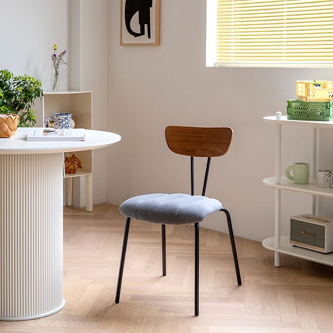 Nordic Style Solid Wood Dining Room Chair Open Back Dining Side Chair for Home Use Clearhalo ' kitchen&dining_furn' 'Dining Chairs' 'Dining Tables & Seating' 'dining_chair' 'furn' 'furn_dining_chair' 'Furniture' 'furniture_dining_chair' 'Kitchen & Dining Furniture' 'kitchen' 1200x1200_3e1fb6fd-62c1-4abc-a0a9-4e43eca56deb