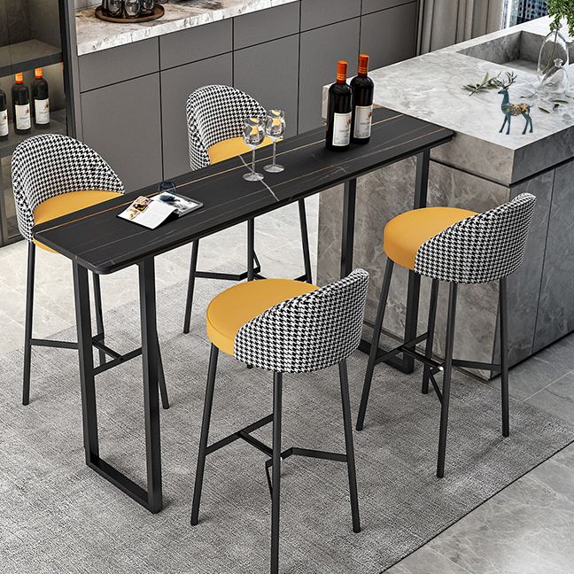 Industrial Style Stone Top Cocktail Bar Table 42-inch Height Table for Kitchen Clearhalo 'Bar Furniture' 'Bar Tables' 'bar_tables' 'furn' 'furn_bar_tables' 'Furniture' 'furniture_bar_tables' 'Kitchen & Dining Furniture' 1200x1200_3e20400a-6683-41b5-8092-9b1b9582dc1a