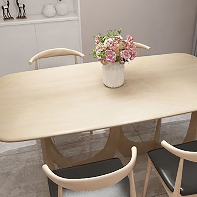 Contemporary Dining Table Oval Solid Wood Dinner Table Home Kitchen Dinner Clearhalo 'Dining Tables & Seating' 'Dining Tables' 'dining_table' 'furn' 'furn_dining_table' 'Furniture' 'Kitchen & Dining Furniture' 1200x1200_3e205767-5237-4069-b0e9-aeb7be45245f