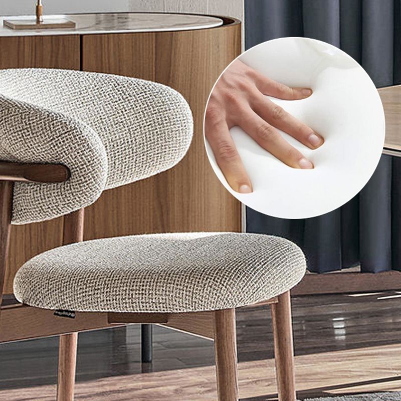 Silla de comedor contemporánea de madera sólida contemporánea para la parte posterior