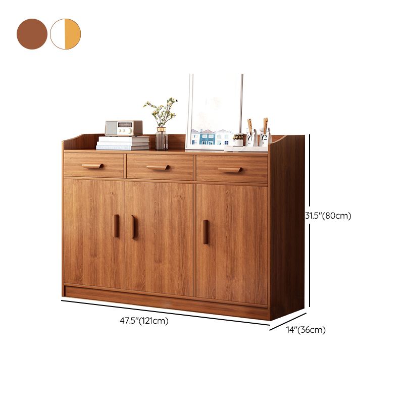 Minimalist Wooden Accent Cabinet Bar Pulls Handle Design Storage Cabinet