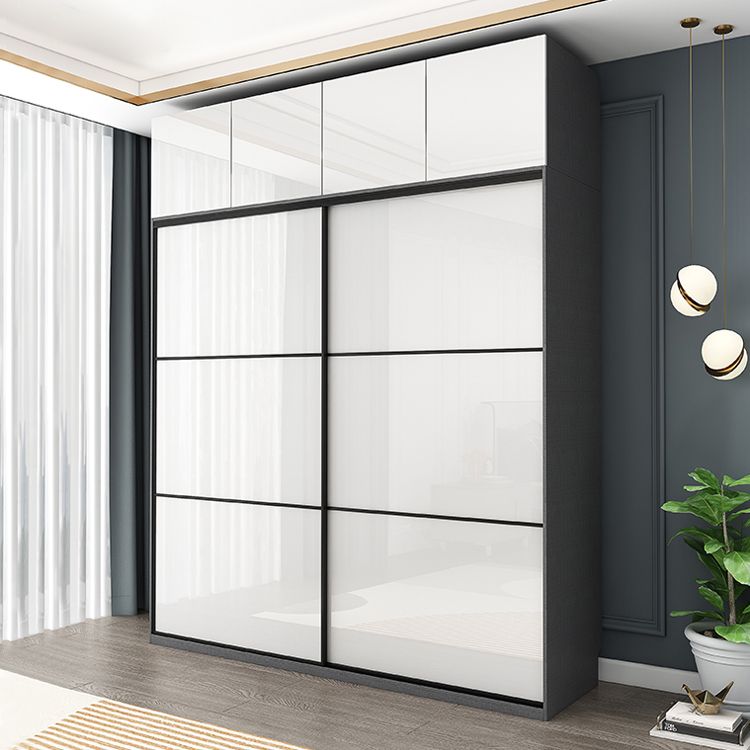 Sliding Engineered Wood Wardrobe Closet Modern Wardrobe Armoire Clearhalo 'Armoires & Wardrobes' 'armoires_wardrobes' 'Bedroom Furniture' 'furn' 'furn_armoires_wardrobes' 'Furniture' 1200x1200_3e2247a7-8082-4f76-9ce9-acb68fe3bf70