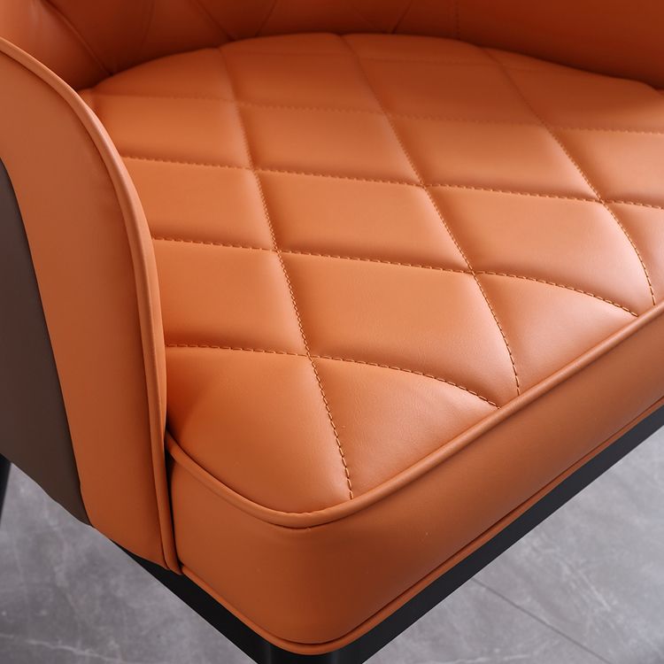 Contemporary Dining Chair Arm Dining Chair with Metal Legs for Kitchen Clearhalo 'Dining Chairs' 'Dining Tables & Seating' 'dining_chair' 'furn' 'furn_dining_chair' 'Furniture' 'Kitchen & Dining Furniture' 1200x1200_3e24116c-d040-4c78-8ba0-5d067802b456