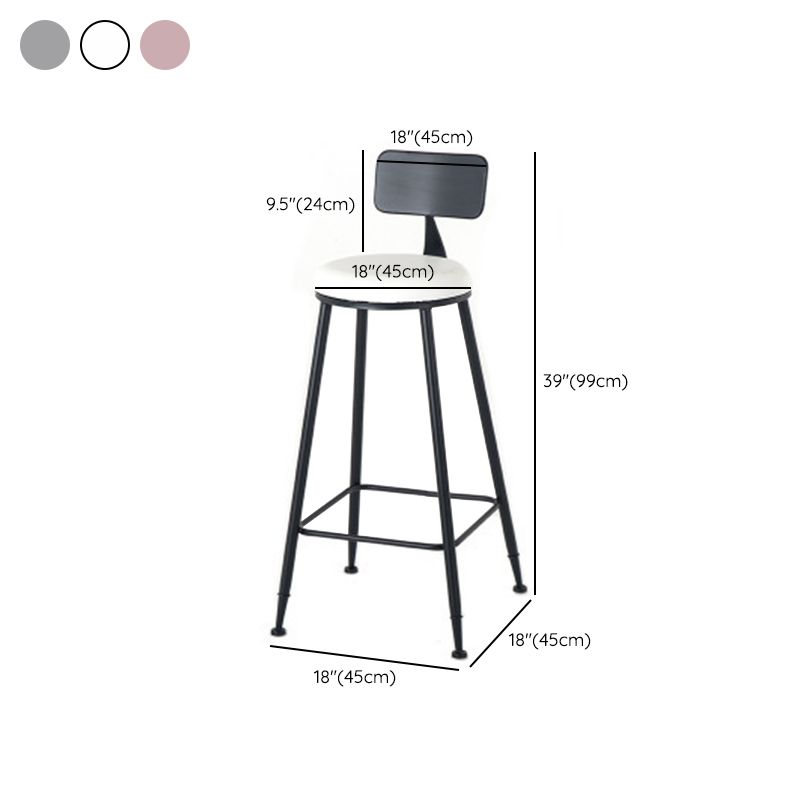 Modern Style Upholstered Counter Stool Bar-height Bar Stool with Footrest Clearhalo 'Bar Furniture' 'Bar Stools' 'bar_stools' 'furn' 'furn_bar_stools' 'Furniture' 'Kitchen & Dining Furniture' 1200x1200_3e256764-f47e-4dc1-8c80-94a901694e0b