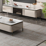 Glam TV Console Stone Media Console Open Storage Console with Drawers Clearhalo 'furn' 'furn_tv_stands_entertainment_centers' 'Furniture' 'Living Room Furniture' 'TV Stands & Entertainment Centers' 'TV Stands & Media Storage Furniture' 'tv_stands_entertainment_centers' 1200x1200_3e25eed0-6547-42be-a073-12091ef8945b